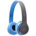 Навушники бездротові накладні MDR P47 FM MP3 Bluetooth блакитний