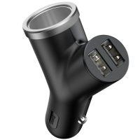 Автомобільний зарядний пристрій 2хUSB Baseus CCALL-YX01 з прикурювачем 40 W чорний