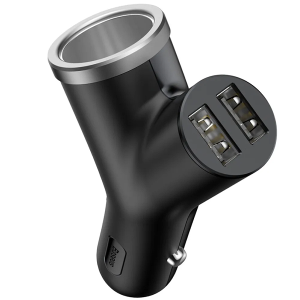Автомобільний зарядний пристрій 2хUSB Baseus CCALL-YX01 з прикурювачем 40 W чорний