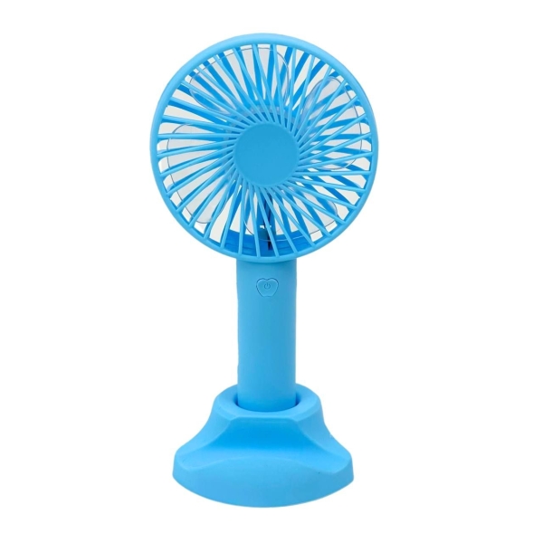 Вентилятор портативний X-9 діаметр 9 см з підставкою блакитний
