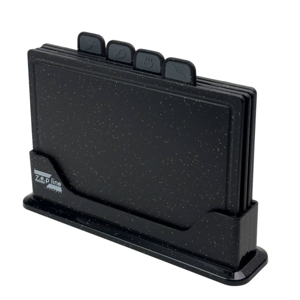 Набір обробних дошок 4 шт Zepline ZP-00220 30 х 20 см пластик чорний