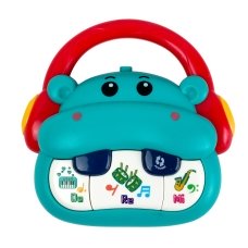 Іграшкове піаніно Бегемот FT0056 зі світловими та звуковими ефектами 12 см блакитний