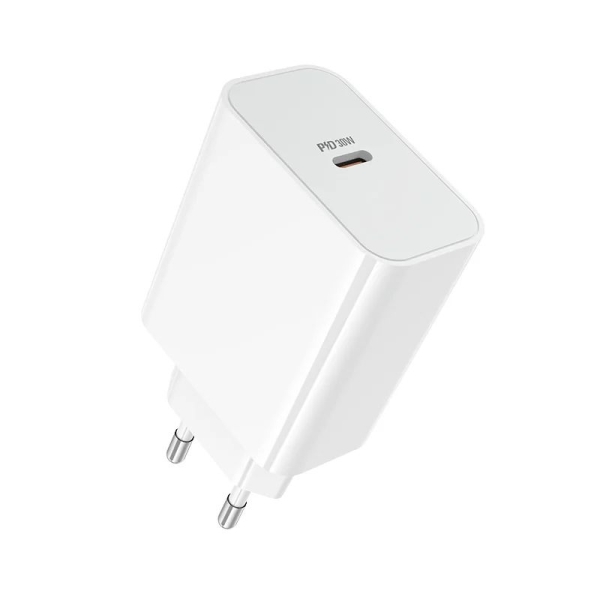 Мережевий зарядний пристрій BOROFONE BA107A Stellar single port PD30W charger (EU) White new