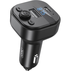 FM-трансмітер модулятор XO BCC18 Smart Bluetooth USB з дисплеєм чорний