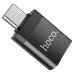 Перехідник Type-C M/USB F HOCO UA17 чорний Перехідник Type-C M/USB F HOCO UA17 чорний