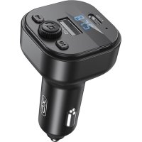 FM-трансмітер модулятор XO BCC18 Smart Bluetooth USB з дисплеєм чорний