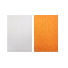 / Фоаміран, EVA, 1,8 мм з глітером. 10 аркушів 20 * 30см Самоклейка Помаранчевий