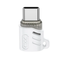 Перехідник USB Type-C M/microUSB F XO NB256G білий