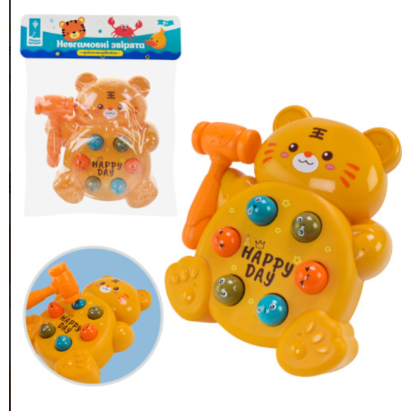 Логіка-стукалка арт. PL-725-33 (120шт/2) ведмедик, в комплекті молоток new