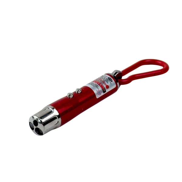 Лазерна указка брелок з ліхтарем 15-600 на батарейках мікс