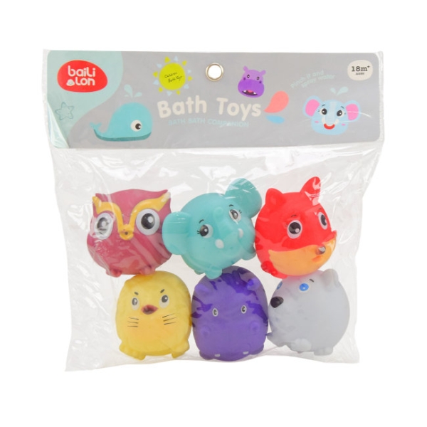 Набір іграшок для купання Тваринки Y8619 6 предметів різнобарвний