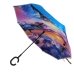 / Парасолька жіноча, тростина, напівавтомат, зворотна, кольоровий