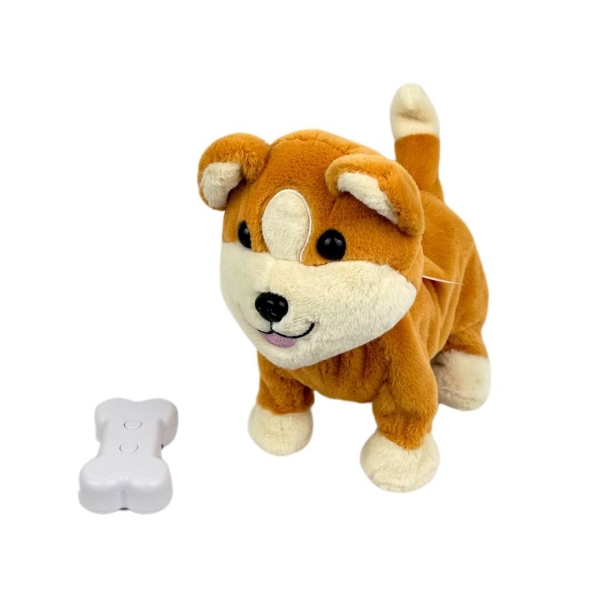 Інтерактивна іграшка Собачка Т515-13 на радіокеруванні звукові ефекти 30 см коричневий