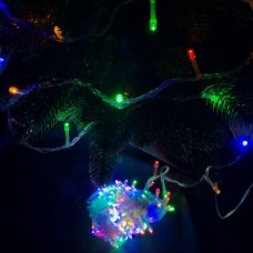 Гірлянда Нитка 190 LED довжина 18 метрів прозора, мультиколор new