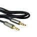 Аудіокабель 3.5 мм AUX/3.5 мм AUX 1 м KLGO чорний