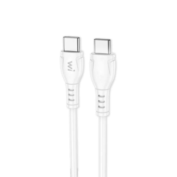 Кабель Wibrand Boa 60W PVC charging data cable C to C 1m White new