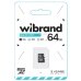 Карта пам'яті 64GB Wibrand МicroSDXC UHS-I Сlass 10 чорний