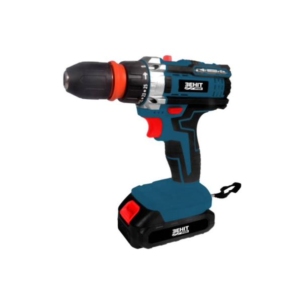 Шуруповерт акумуляторний Зеніт Профі ЗПША-21/20 DFR 2000 мАг чорний з синім