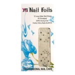 Декор для нігтів фольга Nail Foils білий з чорним