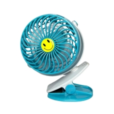 Вентилятор портативний GF-175 з прищіпкою діаметр 9 см блакитний