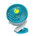 Вентилятор портативний GF-175 з прищіпкою діаметр 9 см блакитний