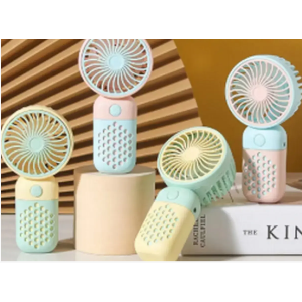 Вентилятор портативний Mini Fan Z8 діаметр 6 см персиковий