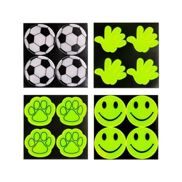 / Набор светоотратражающих наклеек ST-7201 (4шт.) фигурные MIX