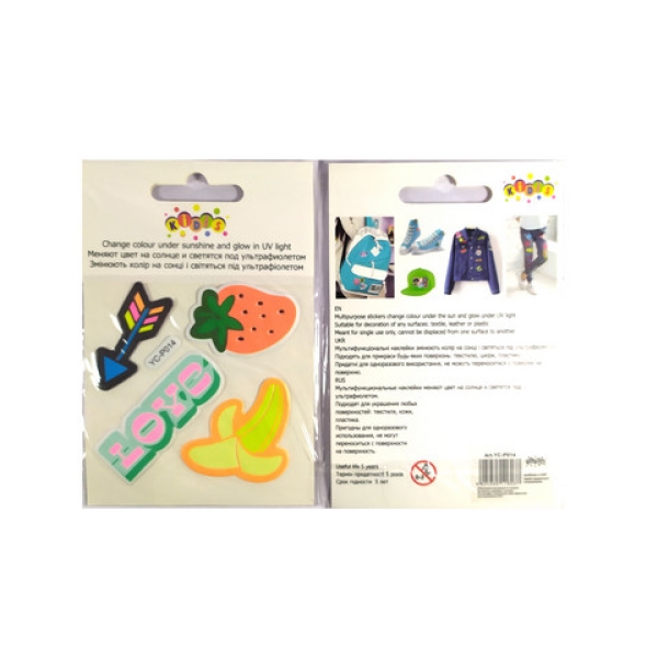 / Наліпки на одяг поліуретанові 15*11см, 12шт/уп Kidis