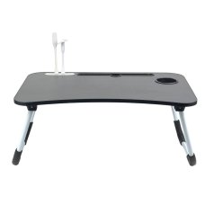 Столик-підставка для ноутбука USB з ліхтариком та вентилятором 60 х 40 х 26 см чорний