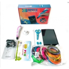 / Набір 3D ручка з планшетом, ножицями, захистом пальців 3DPen-6 + 100 метрів PLA пластику Рожевий