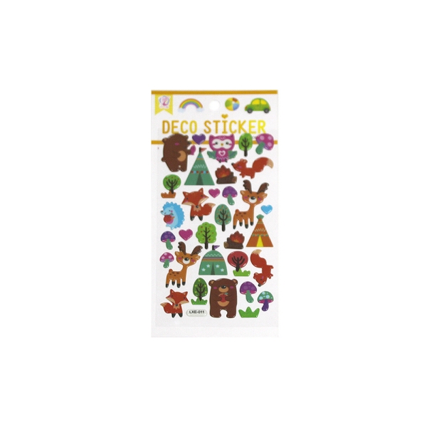 / Наліпка м'яка 20*10см, Тварини  20шт/уп