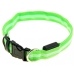 Нашийник текстильний з підсвіткою для собак XL 55 см від батарейки зелений