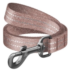 Повідець для собак М світловідбиваючий WAUDOG Re-cotton 03096 20 мм 2 м коричневий
