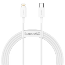 Кабель Type-C/Apple Lightning 1 м Baseus Superior 20 Вт білий