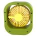 Вентилятор портативний SQ2177A діаметр 9 см зелений з жовтим