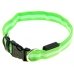 Нашийник текстильний з підсвіткою для собак XL 55 см від батарейки зелений