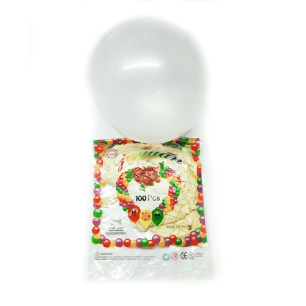 / Кулька перламутрова БІЛА 8" 1гр 100шт/уп