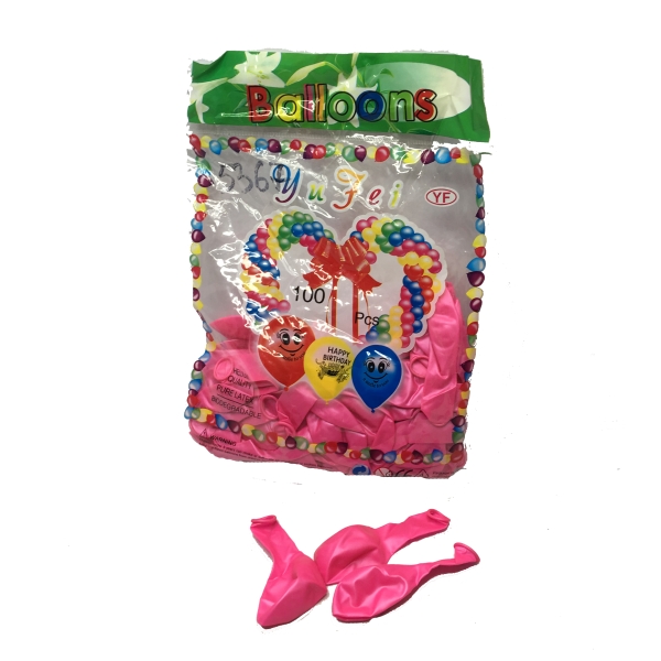 / Кулька перламутрова РОЖЕВА 10" 1,2гр 100шт/уп (штучные)