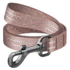 Повідець для собак М світловідбиваючий WAUDOG Re-cotton 03096 20 мм 2 м коричневий
