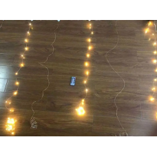 Гірлянда мідний дріт Штора 2,0мХ2,0м Copper USB пульт ДК 8 функцій 8 ліній 160LED (мікс) new