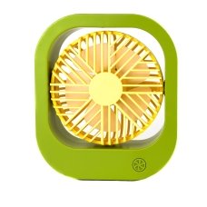 Вентилятор портативний SQ2177A діаметр 9 см зелений з жовтим