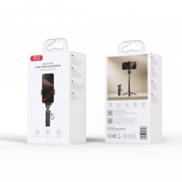 Мульті-Монопод XO SS21 3-in-1 Multi-function Mini BT Selfie Stick / Camera Aid Чорний new