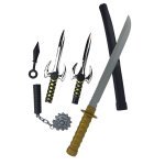 Набір іграшкової зброї Ніндзя DS210-B6 чорний зі сріблястим