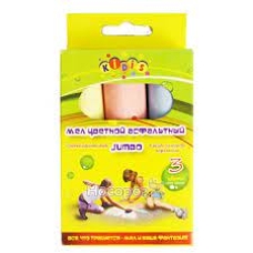 / Мел цветной 3 цв для асфальта KIDIS Jumbo