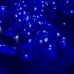 Світлодіодна гірлянда-сітка вулична чорний дріт 380 LED Euro Led ліхтарики 3 м 8 режимів синій