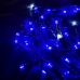 Світлодіодна гірлянда-сітка вулична чорний дріт 380 LED Euro Led ліхтарики 3 м 8 режимів синій