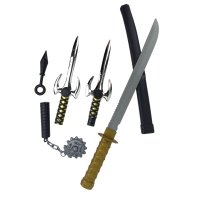 Набір іграшкової зброї Ніндзя DS210-B6 чорний зі сріблястим