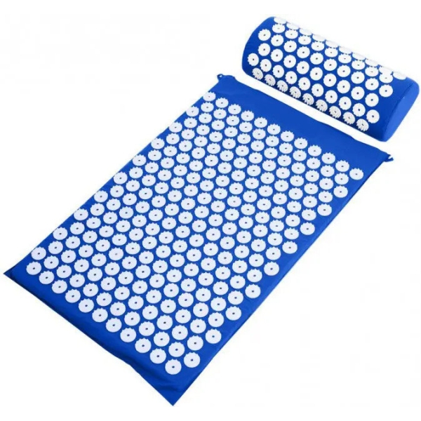 Масажний ортопедичний килимок Медика Acupressure Mat 65 х 41 см з подушкою синій