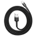 Кабель USB/Apple Lightning 1 м Baseus Cafule Cable 2.4 А чорний