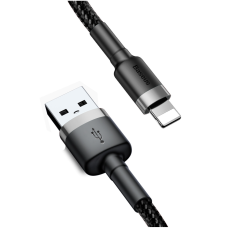 Кабель USB/Apple Lightning 1 м Baseus Cafule Cable 2.4 А чорний